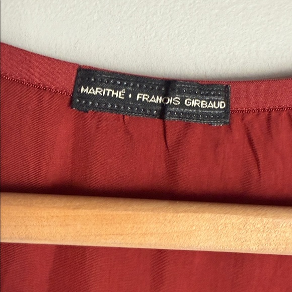 marithe francois girbaud Sleeveless Asymmetrical Hem Maxi Dress in Rust Red 2S - Picture 4 of 12